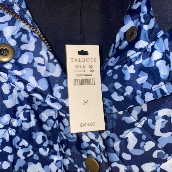 Talbots Blue and White Patterned Vest - Picture 4 of 9